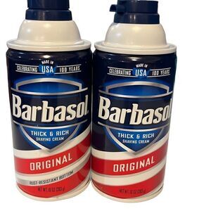 Barbasol Original Thick & Rich Shaving Cream for Men 10 Oz ( Pack of 2)